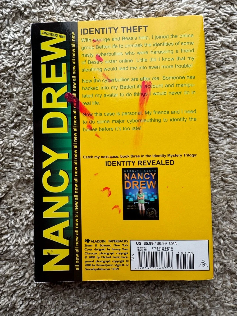 Nancy Drew Girl Detective Identity Theft Book 2 Carolyn Keene Paperback